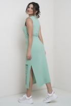 Vestido Midi Cavado Verde