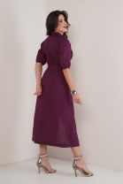 Vestido com Amarração Roxo 