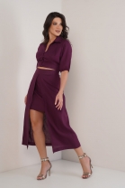 Vestido com Amarração Roxo 