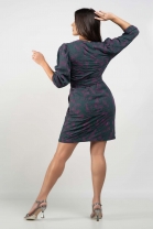 Vestido Curto Com Amarração Verde Escuro