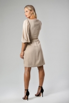 Vestido Curto Laço no Busto Bege