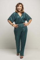 Macacão com Traspasse Paetê Verde