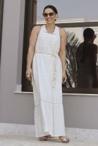 Vestido Longo Soltinho Litrado Off White 