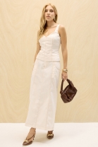 Conjunto de Saia Longa e Regata Off White