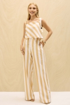 Conjunto de Calça e Blusa Soltinha Listrado