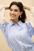 Conjunto de Calça e Camisa Azul Claro