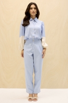 Conjunto de Calça e Camisa Azul Claro