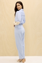 Conjunto de Calça e Camisa Azul Claro