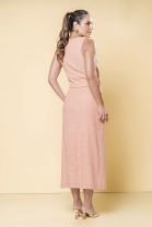 Conjunto de Saia Midi e Blusa Pêssego