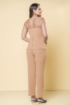 Conjunto de Calça e Blusa de Alça Caramelo
