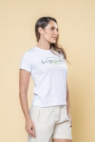 Camiseta Estampada Branca Limons