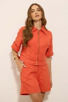 Conjunto de Short e Cropped Laranja