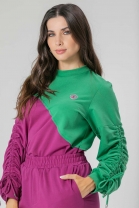 Conjunto de Calça e Blusa Manga Longa Bicolor