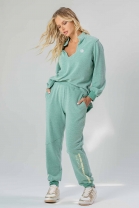 Conjunto de Calça e Blusa Decote V Verde