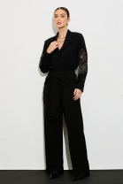 Conjunto de Calça e Camisa Bordada Preta