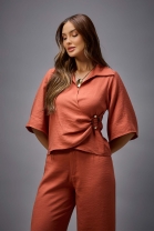 Conjunto de Calça e Blusa Ferrugem