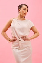 Conjunto de Saia Midi e Blusa Pérola