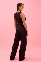 Conjunto de Calça e Colete com Cinto Preto