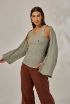 Regata com Sobreposição Verde