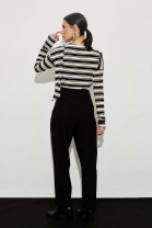 Conjunto de Calça e Blusa Manga Longa Listrada