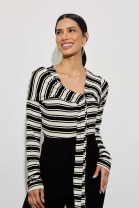 Conjunto de Calça e Blusa Manga Longa Listrada