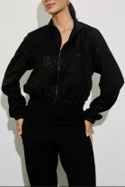 Jaqueta com Brilho Preta