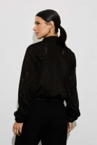 Jaqueta com Brilho Preta