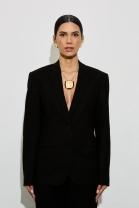 Blazer em Linho Preto