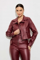 Jaqueta em Couro Vinho