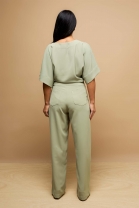 Conjunto de Calça e Camisa Cropped Verde