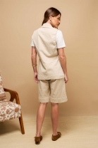 Conjunto de Bermuda e Colete Cru