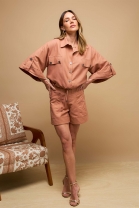 Conjunto de Short e Camisa Mocha Mousse