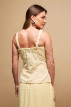 Blusa Bordada Amarela