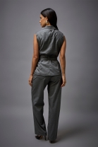 Conjunto de Calça e Colete Xadrez