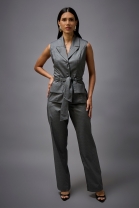 Conjunto de Calça e Colete Xadrez