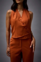 Conjunto de Calça e Colete Ferrugem