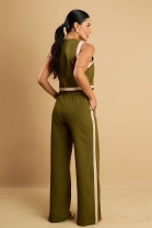 Conjunto de Calça e Colete Cropped Verde