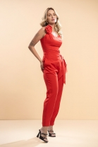 Macacão com Recortes Laterais Vermelho