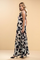 Vestido Longo Fluido Estampa Animal Print