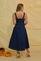 Vestido Mídi Jeans