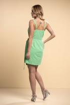 Vestido Assimétrico com Transpasse Verde