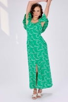 Vestido Longo Abotoamento Frontal Laise Verde