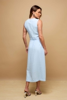 Conjunto de Saia e Blusa Assimétrica Azul