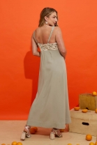 Vestido Longo Bordado Verde