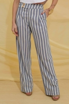 Calça Cós Alto Listrada