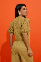 Blusa de Renda Verde Oliva