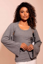 Regata com Sobreposição Preto