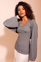 Regata com Sobreposição Preto