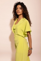 Macacao com Amarraçao e Ziper Frontal Lima