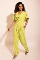 Macacao com Amarraçao e Ziper Frontal Lima